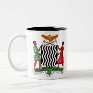 zambia emblem Two-Tone coffee mug