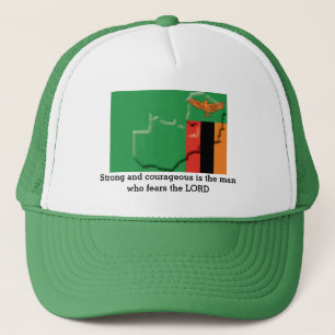 ZAMBIA FLAG Christian Scripture Personalised Trucker Hat
