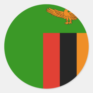 Zambia Flag Classic Round Sticker
