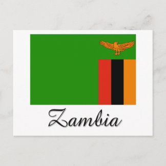 Zambia Flag Design Postcard