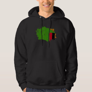 Zambia Flag Grunge Country Flag Zambia Hoodie