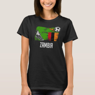 Zambia Flag Jersey Zambian Soccer Team Zambian T-Shirt