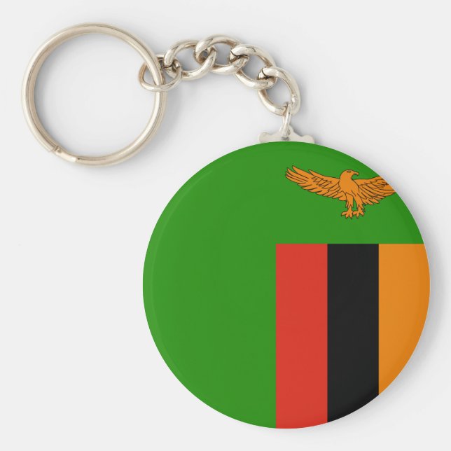 Zambia Flag Key Ring (Front)