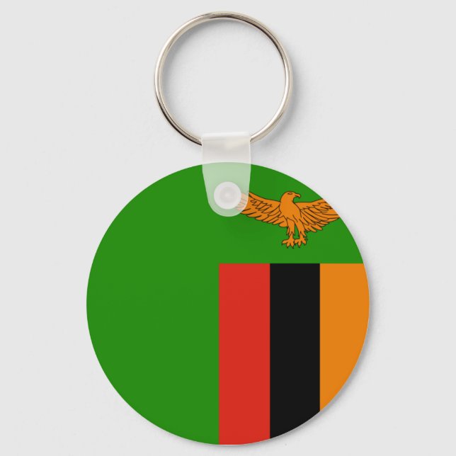zambia flag key ring (Front)