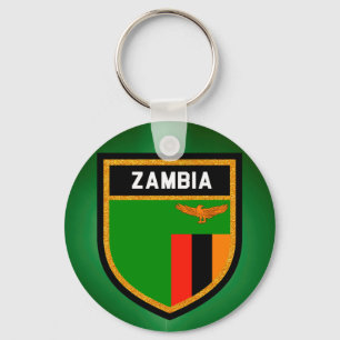 Zambia Flag Key Ring