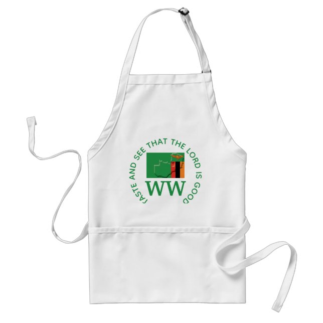 ZAMBIA Flag MONOGRAM Customised Scripture Standard Apron (Front)