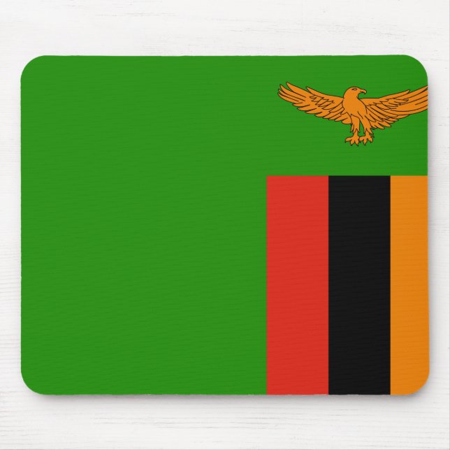 Zambia Flag Mouse Mat (Front)