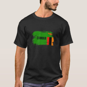 Zambia Flag National Flag East Africa Travel T-Shirt