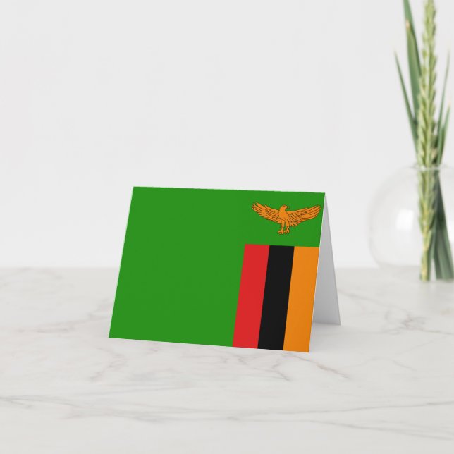 Zambia Flag Notecard (Front)