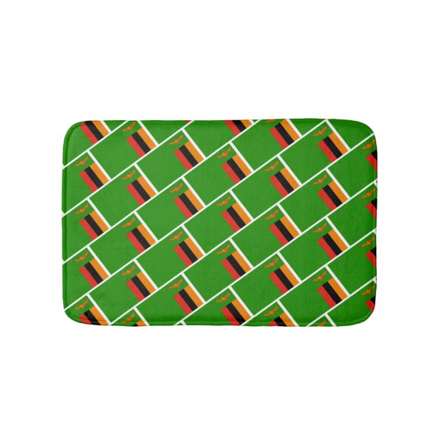 ZAMBIA FLAG Patriotic Modern Zambian Bath Mat (Front)