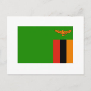 Zambia Flag Postcard