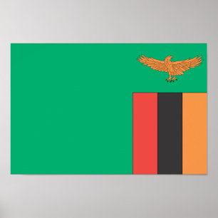 Zambia Flag Poster