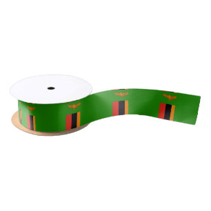 Zambia Flag Satin Ribbon