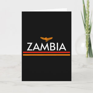Zambia Flag Sports Athletic Jersey Style Card