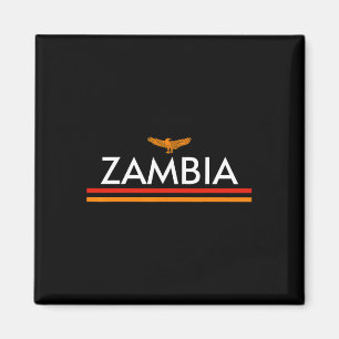 Zambia Flag Sports Athletic Jersey Style  Magnet