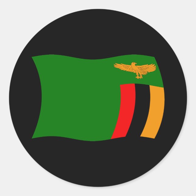 Zambia Flag Sticker (Front)