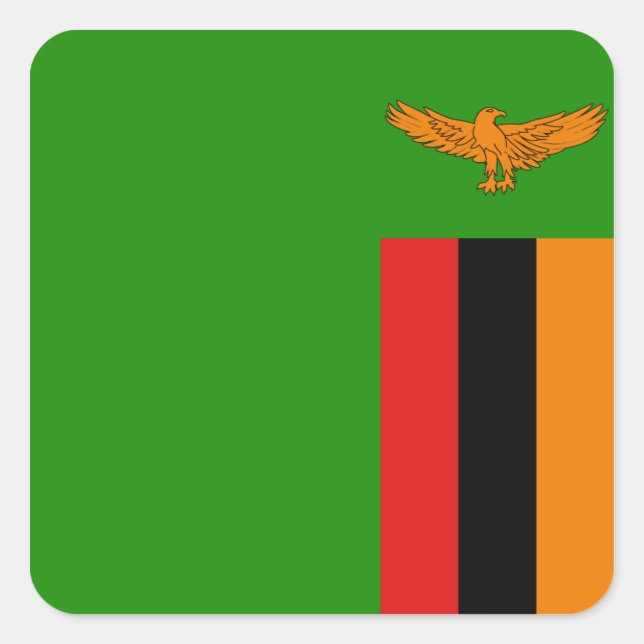 Zambia Flag Sticker (Front)