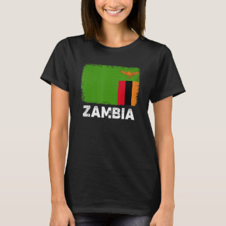 Zambia Flag   Support Zambian People Women Men   T-Shirt
