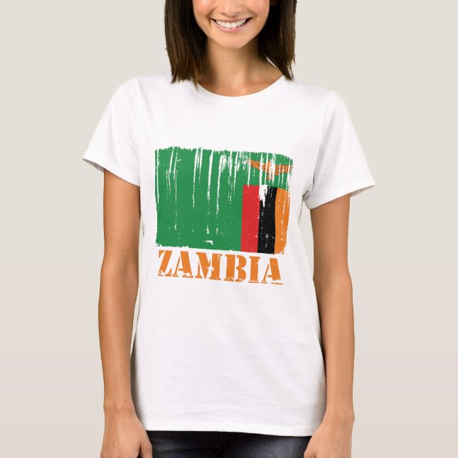 Zambia Flag T-Shirt (Front)