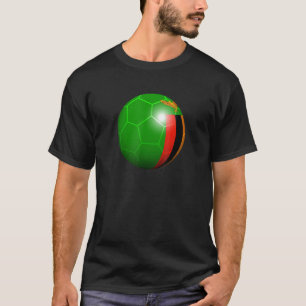 Zambia Futbol Flag T-Shirt