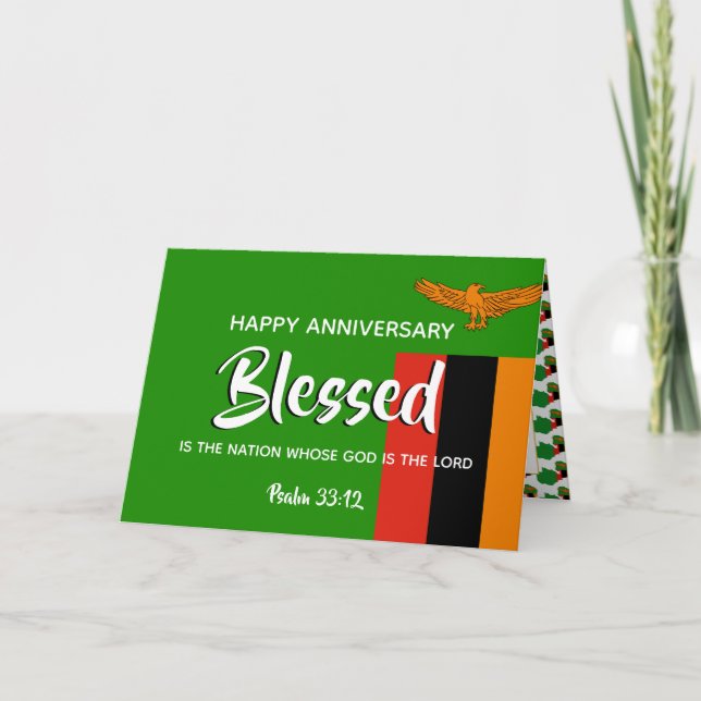 ZAMBIA Independence Holiday Card (Front)