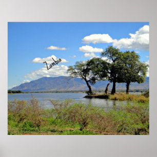 Zambia landscape poster