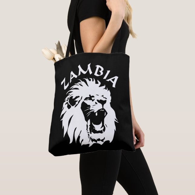 Zambia Lion Tote Bag (Close Up)