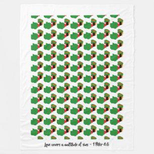ZAMBIA MAP Christian Bedspread Cover Throw Fleece Blanket