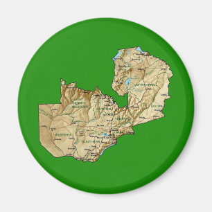 Zambia Map Magnet