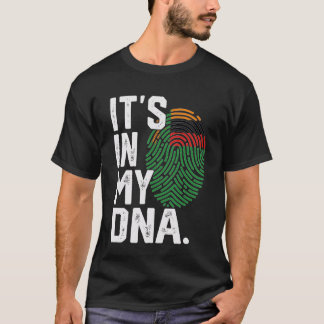 Zambia Roots Flag Fingerprint Graphic Patriotic T-Shirt