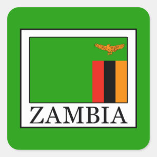 Zambia Square Sticker