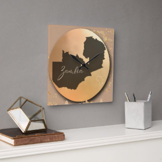 Zambia x Africa  Square Wall Clock