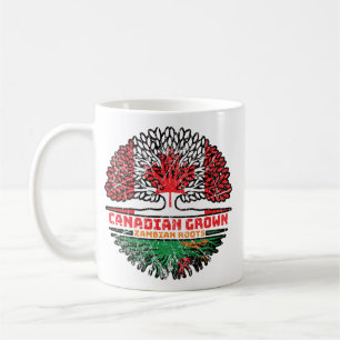 Zambia Zambian Canadian Canada Tree Roots Flag Coffee Mug