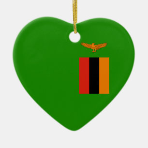 Zambia – Zambian Flag Ceramic Tree Decoration