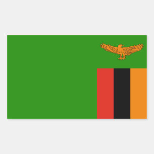 Zambia/Zambian Flag Rectangular Sticker