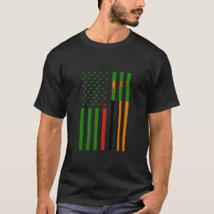 Zambia Zambian Flag Zambian Roots America USA Zamb T-Shirt