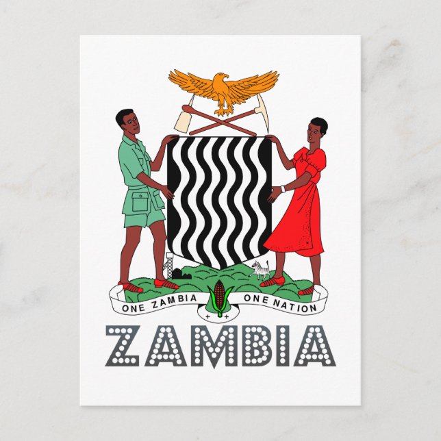 Zambian Emblem Postcard (Front)