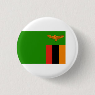 Zambian Flag, Flag of Zambia 3 Cm Round Badge