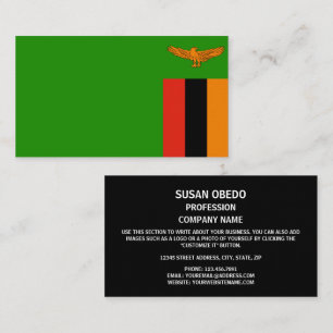 Zambian Flag, Flag of Zambia Business Card