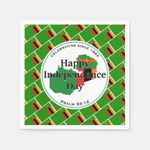ZAMBIAN INDEPENDENCE Celebrating Zambia Paper Napkin