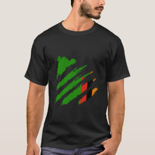 Zambian Pride Vintage Zambian Roots Zambia Flag Be T-Shirt