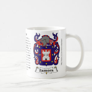 Zamora, the origin, meaning and the crest coffee mug