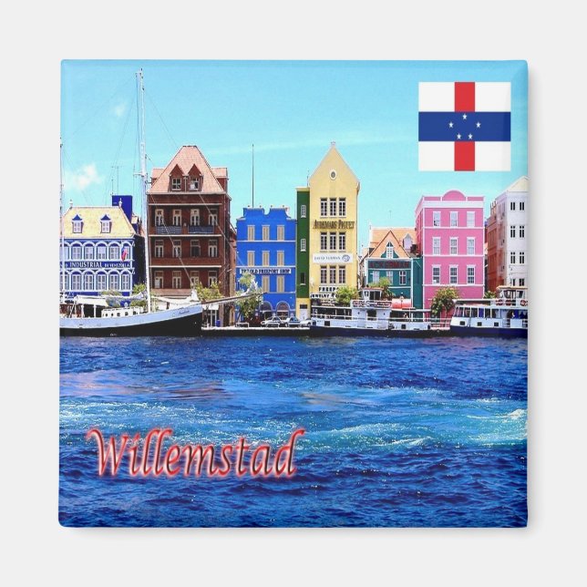 zAN005 WILLEMSTAD,  Netherlands Antilles, Fridge Magnet (Front)