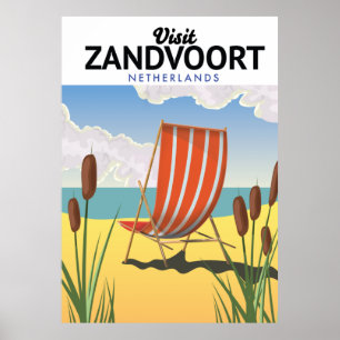 Zandvoort Netherlands travel poster
