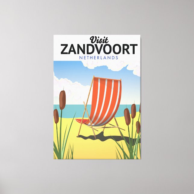Zandvoort Netherlands travel poster Canvas Print (Front)