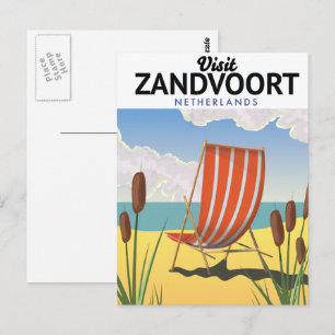 Zandvoort Netherlands travel poster Postcard