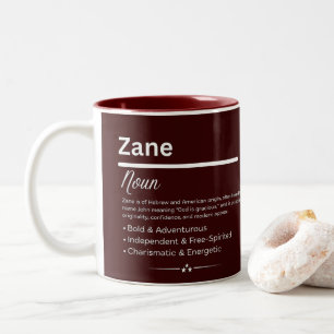 Zane Personalized Name Two-Tone Coffee Mug