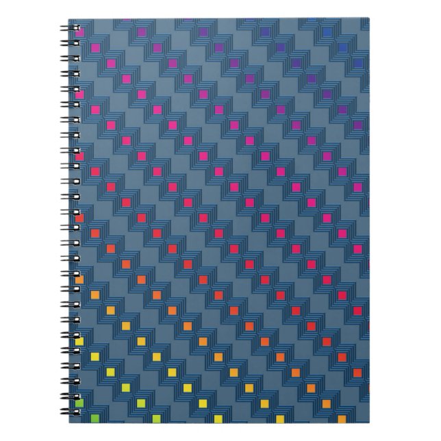Zany abstract squares notebook (Front)