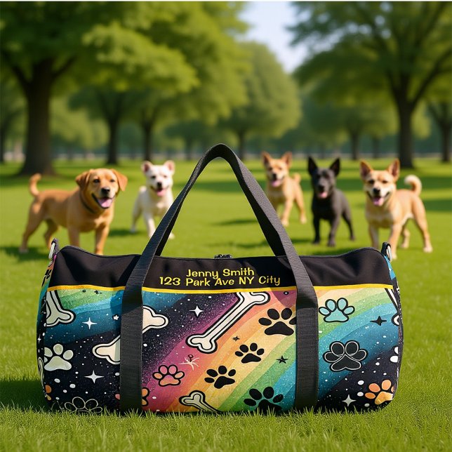 Zany Rainbow Pet Adventure  Duffle Bag (Creator Uploaded)