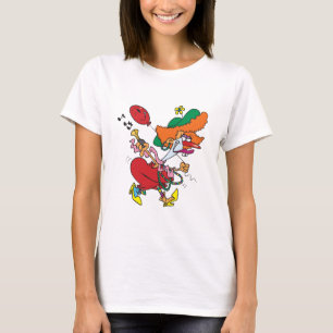 Zany Woman Running Clown T-Shirt